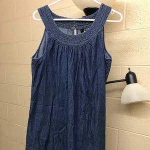 Sleeveless denim dress